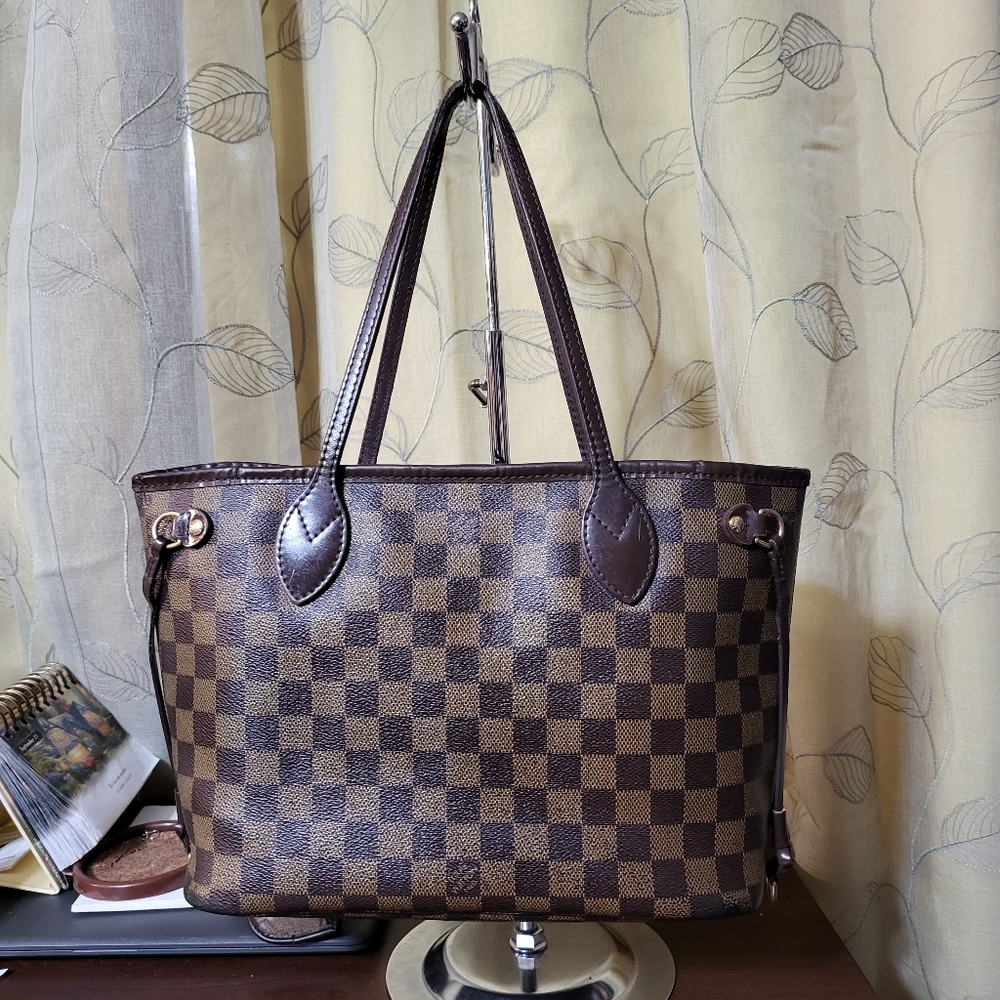 Louis Vuitton Damier Ebene Brown Checkered Tote